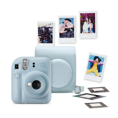 Máquina Fotográfica Fujifilm Instax Mini 12 Bundle - Azul Pastel