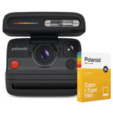 Máquina Fotográfica Instantânea Polaroid Flip - Preto + Recarga i-Type Cor 8 Folhas