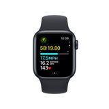 Apple Watch SE GPS 40mm Meia-noite Sport Band Meia-noite S/M - Smartwatch