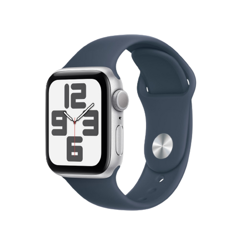 Apple Watch SE GPS 40mm Prateado Sport Band Azul Trovoada S/M - Smartwatch