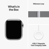 Apple Watch Series 9 GPS + Cellular 41mm Aço Inoxidável Prateado Loop Milanesa Prateado - Smartwatch