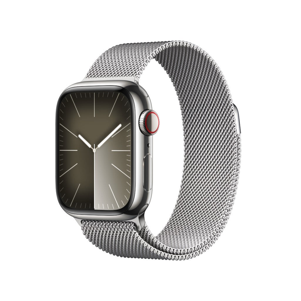 Apple Watch Series 9 GPS + Cellular 41mm Aço Inoxidável Prateado Loop Milanesa Prateado - Smartwatch