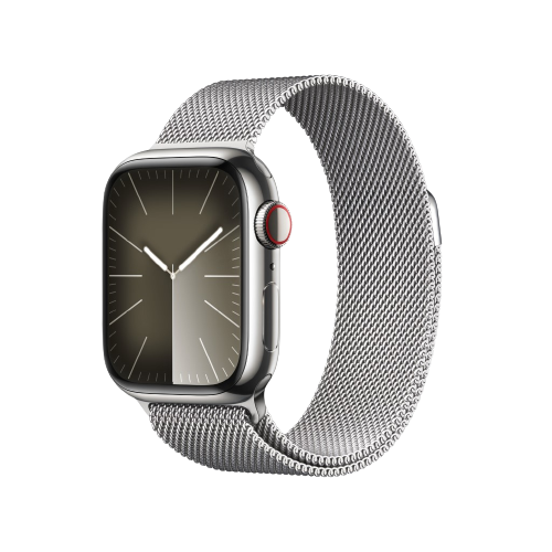 Apple Watch Series 9 GPS + Cellular 41mm Aço Inoxidável Prateado Loop Milanesa Prateado - Smartwatch