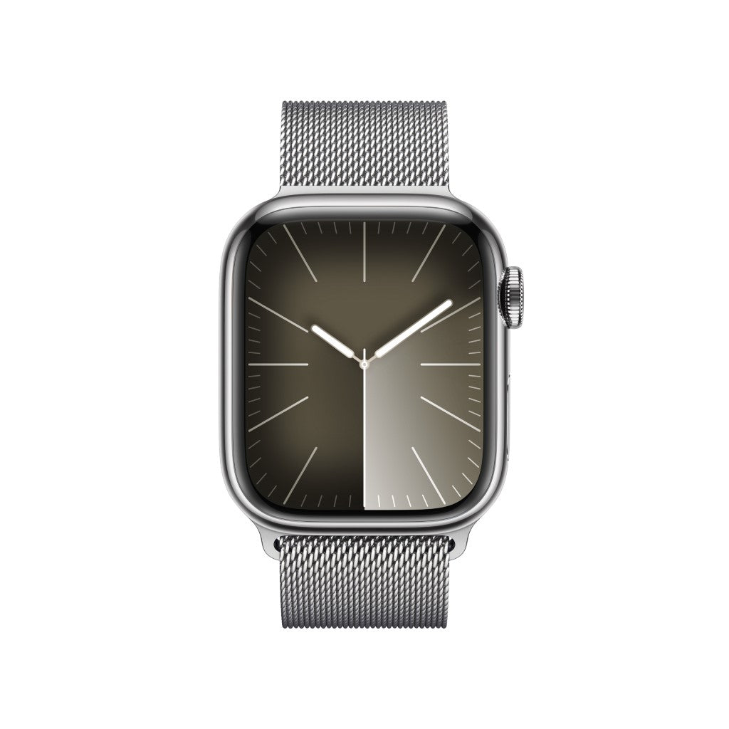 Apple Watch Series 9 GPS + Cellular 41mm Aço Inoxidável Prateado Loop Milanesa Prateado - Smartwatch