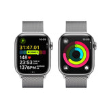 Apple Watch Series 9 GPS + Cellular 41mm Aço Inoxidável Prateado Loop Milanesa Prateado - Smartwatch