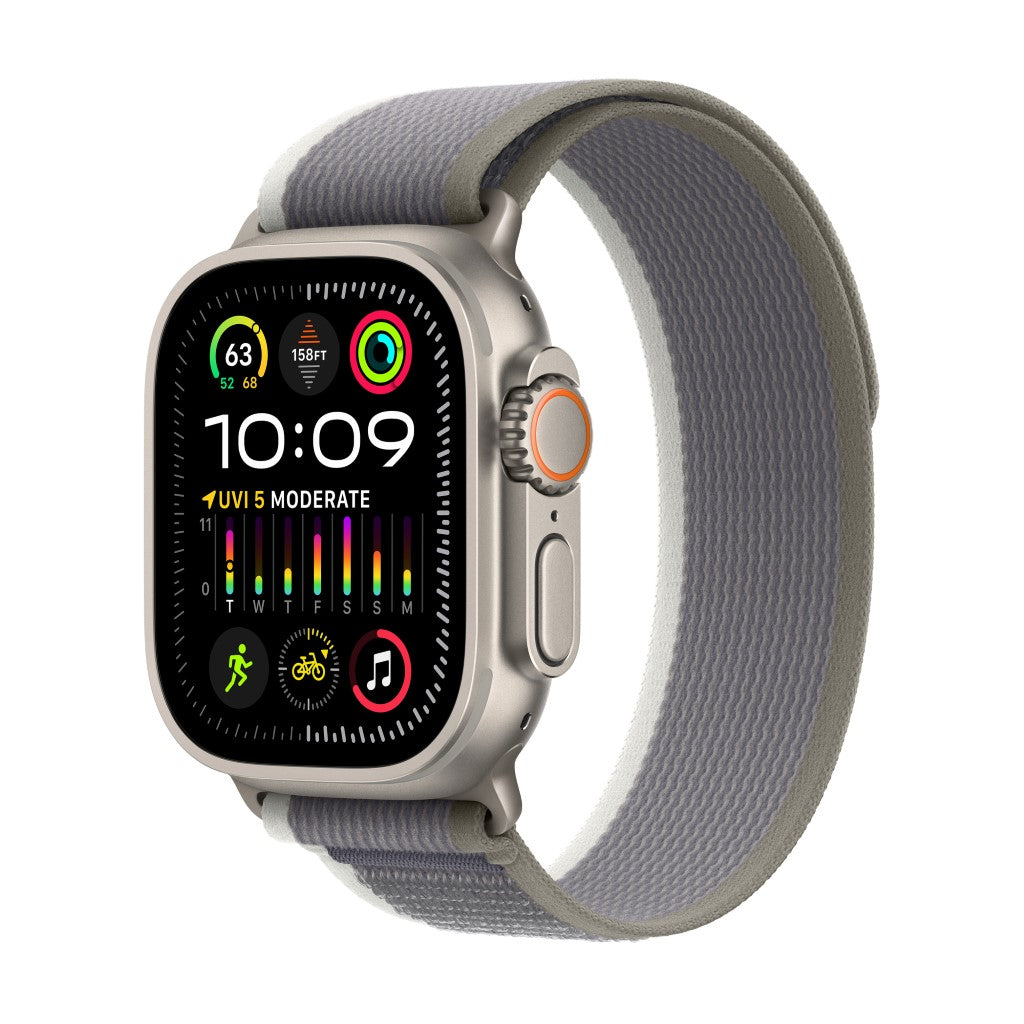 Apple Watch Ultra 2 GPS + Cellular 49mm Titânio Trail Loop Verde/Cinza S/M - Smartwatch