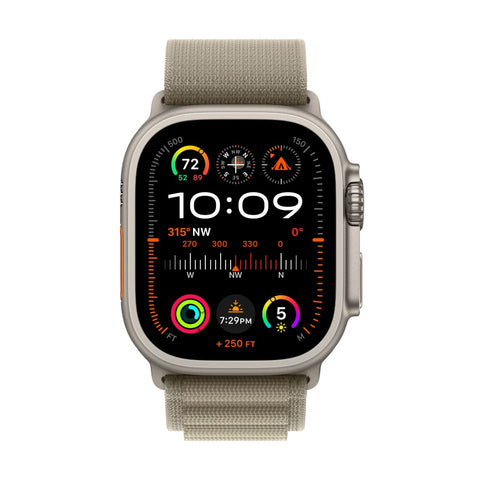 Apple Watch Ultra 2 GPS + Cellular 49mm Titânio Alpine Loop Azeitona M - Smartwatch