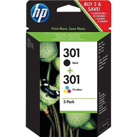 HP Pack Tinteiro Preto Nº301 + Tricolor Nº301 (J3M81AE)