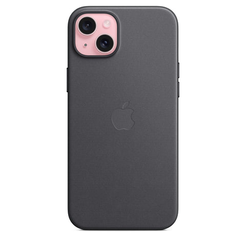 Capa Apple em tecido FineWoven com MagSafe iPhone 15 Plus Preto