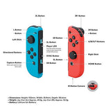 Nintendo Switch Conjunto Comandos Joy-Con Azul Néon & Vermelho Néon (Esquerdo+Direito)