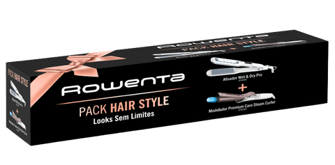 Pack Hair Style Rowenta Alisador de Cabelo SF5010F0 + Modelador CF3810F0