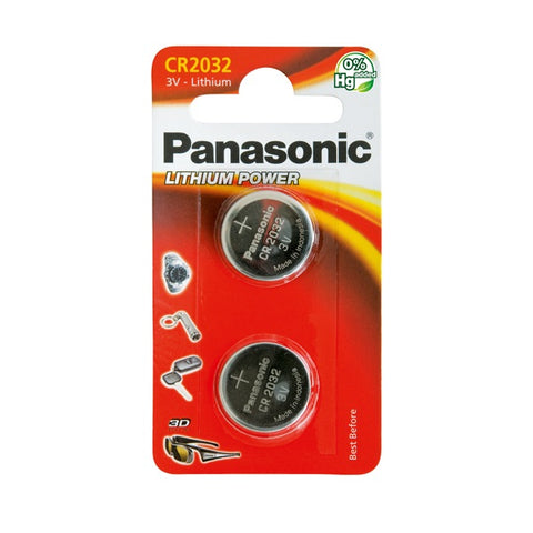 Pilhas Lítio Panasonic Pack 2 CR2032 Lithium Power 3V