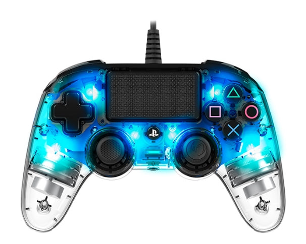 Comando PS4 Nacon com Fios Transparente/Azul PS4 – MediaMarkt