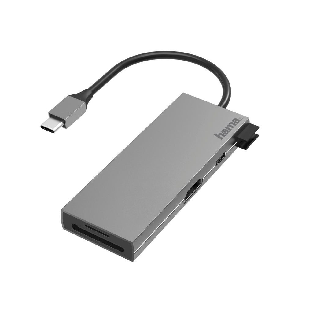 Hub USB-C Hama 2x USB-A 1xUSB-C 1xHDMI leitor SD/MicroSD (200110)