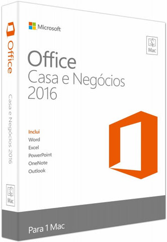 Software Microsoft Office Mac Casa E Negócios 2016 1 Licença Português
