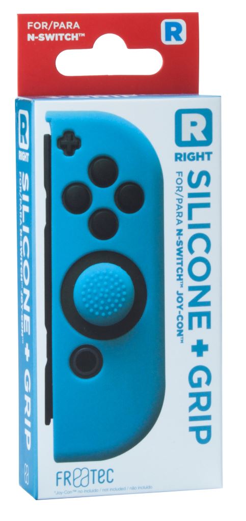 Proteção Silicone + Grips Blade Nintendo Switch para Joy-Con Direito Azul