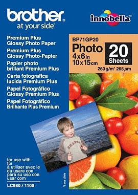 Papel Fotográfico Brother BP71GP20 Glossy 10x15