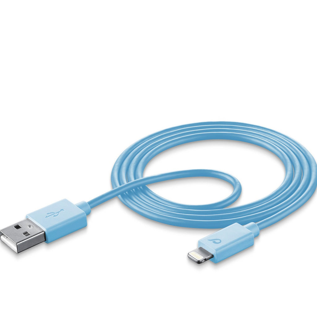 Cabo de Dados Cellularline Tipo A/Lightning USB 2.0 1 mt Azul