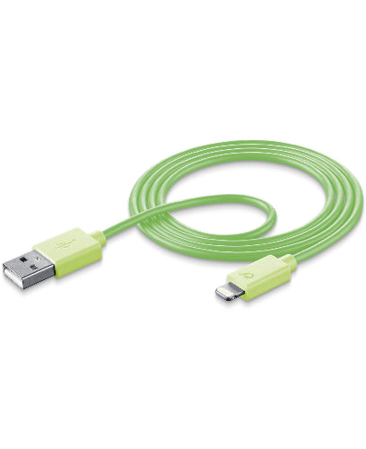 Cabo de Dados Cellularline Tipo A/Lightning USB 2.0 1 mt Verde