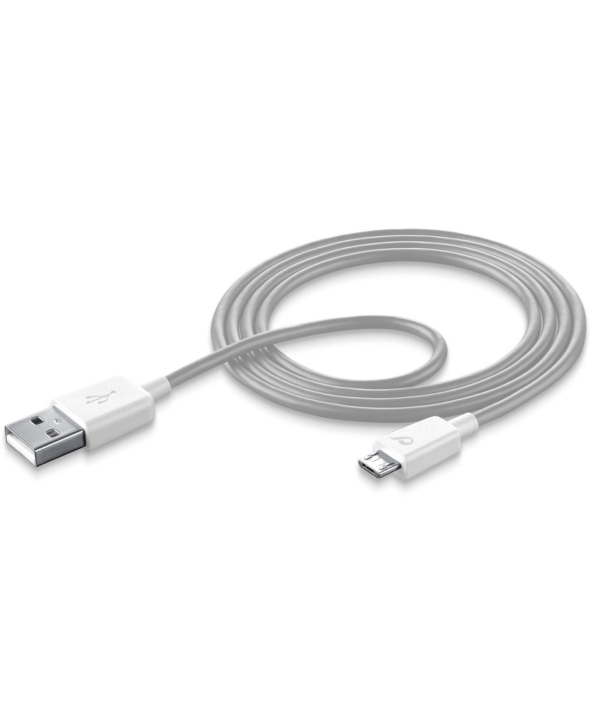 Cabo de Dados Cellularline USB Tipo-A/Micro USB 1m Branco