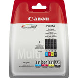 Tinteiro Canon CLI-551 Multicor Com Papel 50f