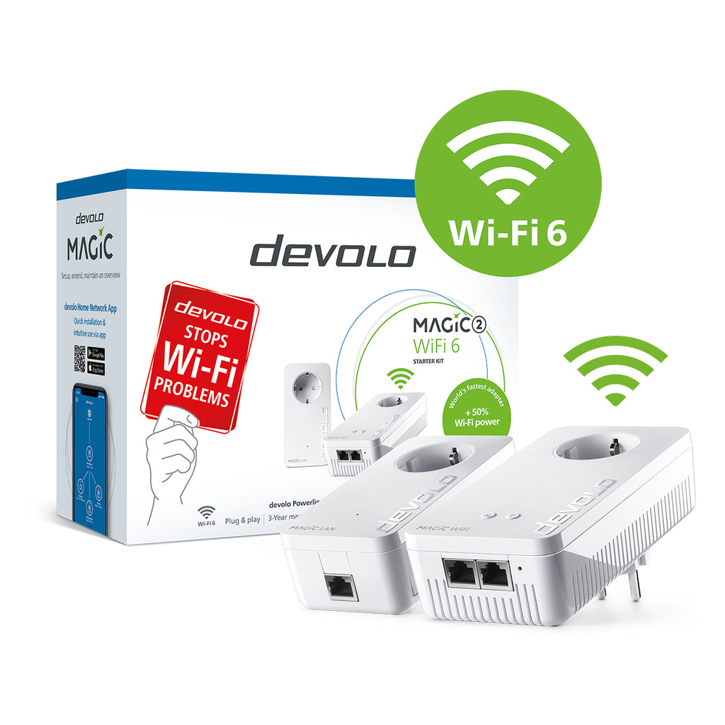 Powerline Devolo Magic 2 WiFi 6 Starter Kit 2400Mbps