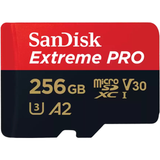 Cartão Micro SDXC SanDisk Extreme Pro 256GB C10 V30 U3 200MB/S