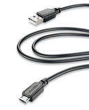 Cabo de Dados Cellularline Tipo A/Micro-USB B USB 2.0 2m Preto