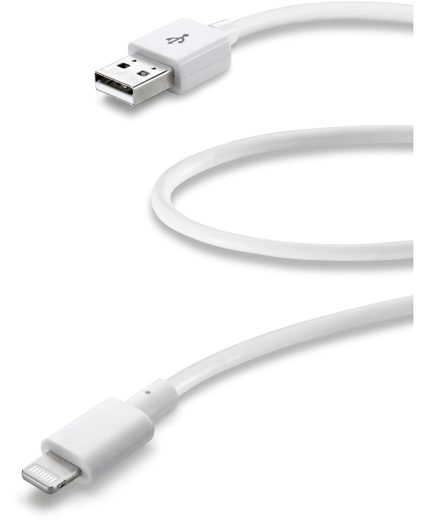Cabo de Dados Cellularline USB Tipo A/Lightning USB 2.0 0.6m Branca