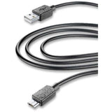 Cabo de Dados Cellularline Tipo A/Micro-USB B USB 2.0 3m Preto