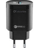 Carregador Cellularline Micro USB 18 W Preto