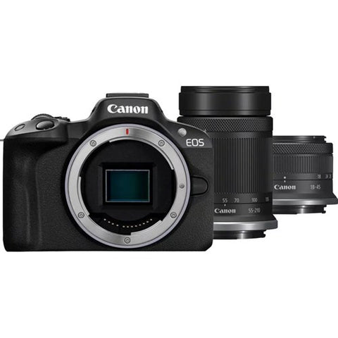 Máquina Fotográfica Canon EOS R50 + RF-S 18-45mm + 55-210mm IS STM - CSC 24.2MP