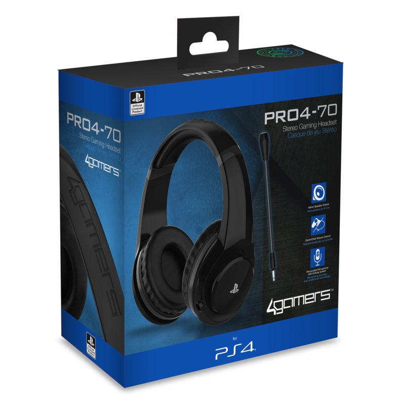 Headset Gaming PS4 4Gamers PRO 4-70 Preto