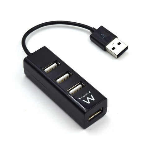 HUB USB 2.0 Ewent 4 Portas Preto (EW1123)