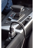 Carregador de Isqueiro Port USB-A / USB-C 57W Cinzento