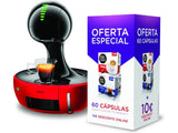 Máquina de Café Cápsulas Krups Drop KP3505P6 Vermelha + 60 Cápsulas