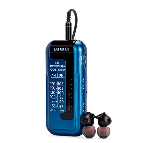 Rádio Portátil de Bolso Aiwa R-22BL Azul
