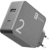 Carregador Cellularline Duo Charger USB / USB-C 42W