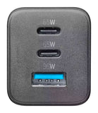 Carregador Cellularline Casa Multipower 1x USB-A + 2x USB-C 65W Preto