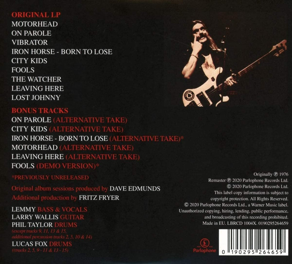CD Motorhead - On Parole (Expanded & Remastered)