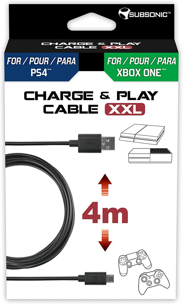 Cabo Micro USB/USB Subsonic Charge & Play 4m