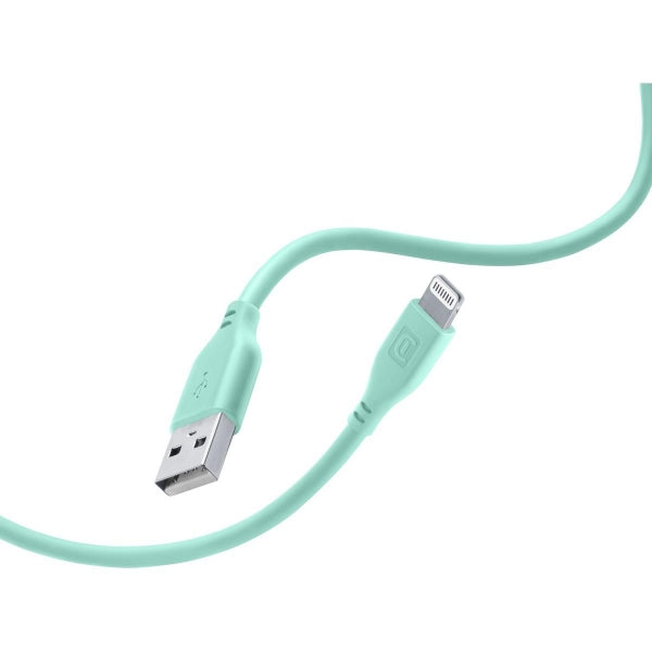 Cabo de Dados Cellularline Soft Lightning / USB-A 1.2m Verde
