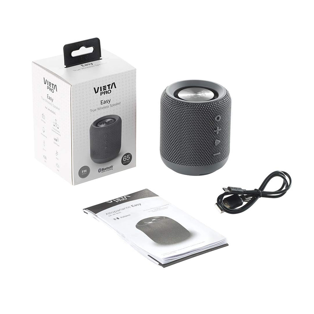 Coluna Portátil Vieta Pro Easy Bluetooth FM USB Chumbo