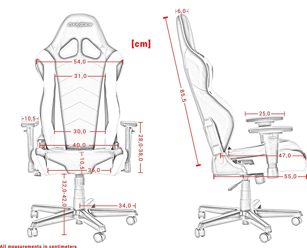Cadeira Gaming DXRacer Racing R0-Preto