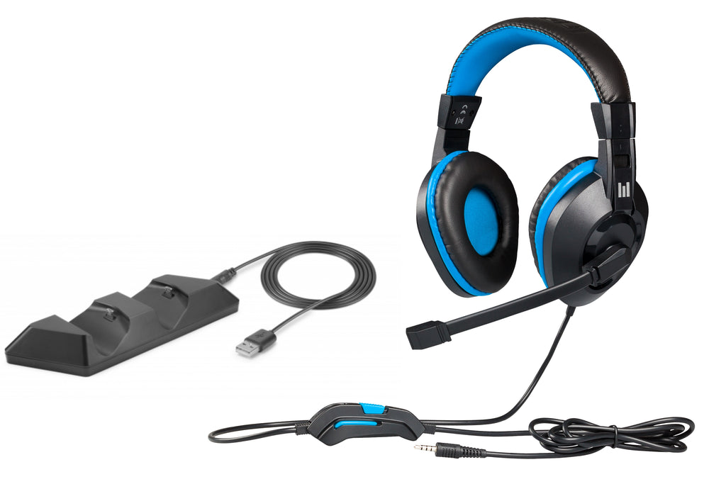 Headset Gaming PS4 + Dual Charging Station