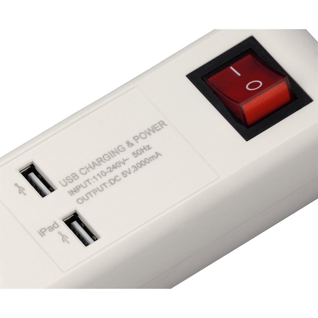 Extensão Elétrica Hama 5 Tomadas com Interruptor 2USB 1.5m (137201)