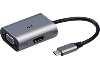 Adaptador Isy IAD-1017 USB-C / HDMI + VGA