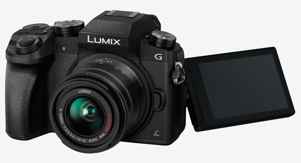 Máquina Fotográfica Panasonic Lumix DMC-G7KEC-K + 14-42mm ASPH. IOS + Bolsa de Transporte - CSC 4K 16 MP | 4/3 | f3.5-5.6