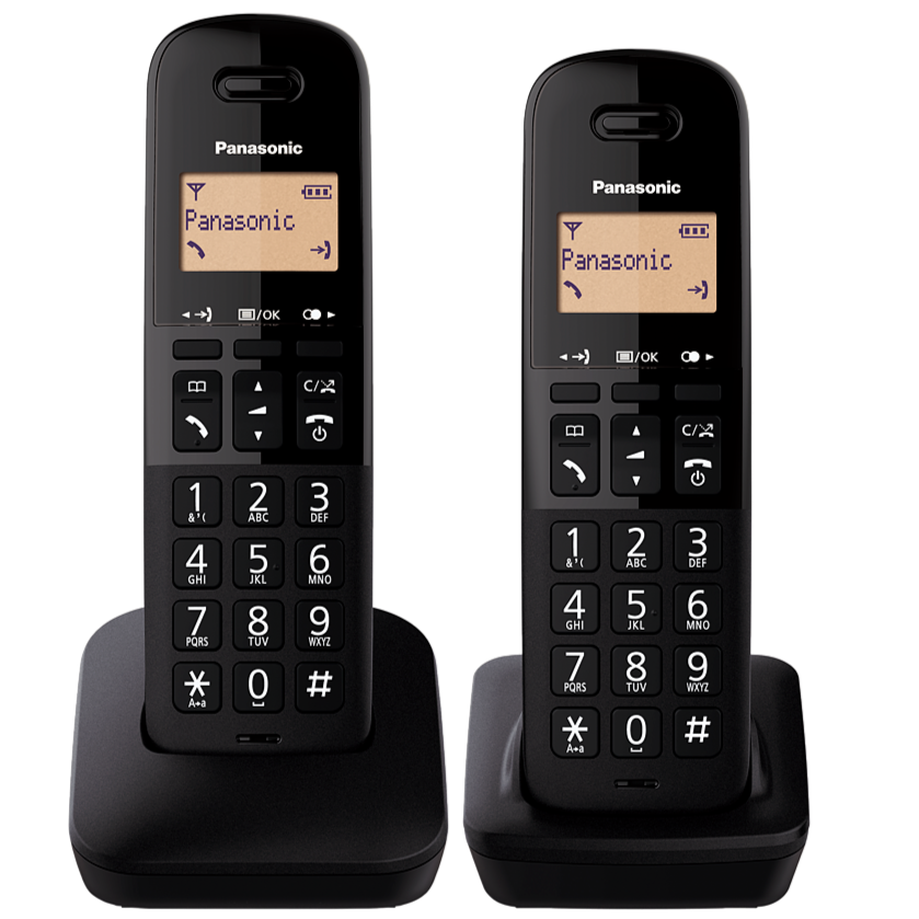 Telefone sem Fios Panasonic DECT KX-TGB612 Duo Preto – MediaMarkt