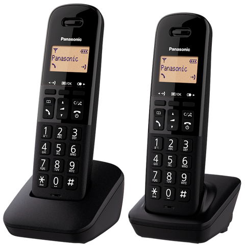 Telefone sem Fios Panasonic DECT KX-TGB612 Duo Preto